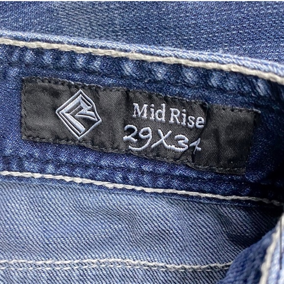 Rock & Roll Cowgirl Med Wash Mid Rise Boot Cut Jeans 29 - Picture 11 of 15